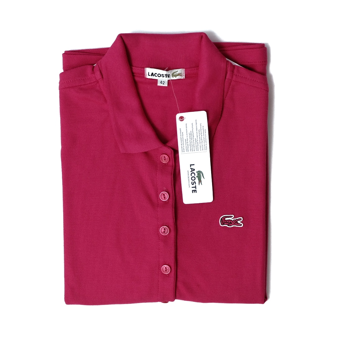 04 Monotone 5-Button Polo - Viva Magenta