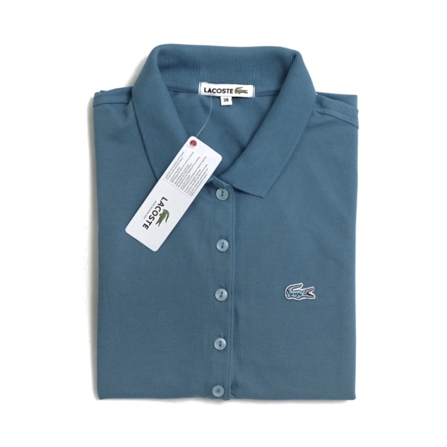 26 Monotone 5-Button Polo - Denim Aqua
