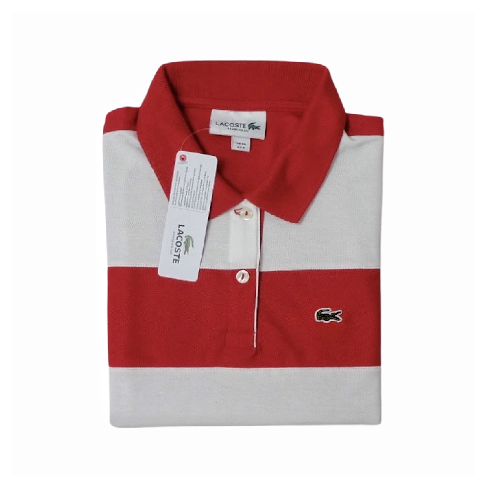 05 Stripes Polo for Women - Red-White