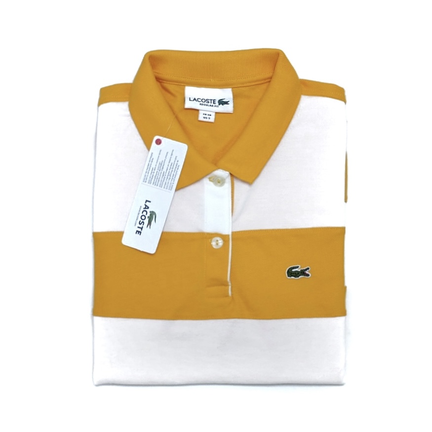 07 Stripes Polo for Women - Mustard-White