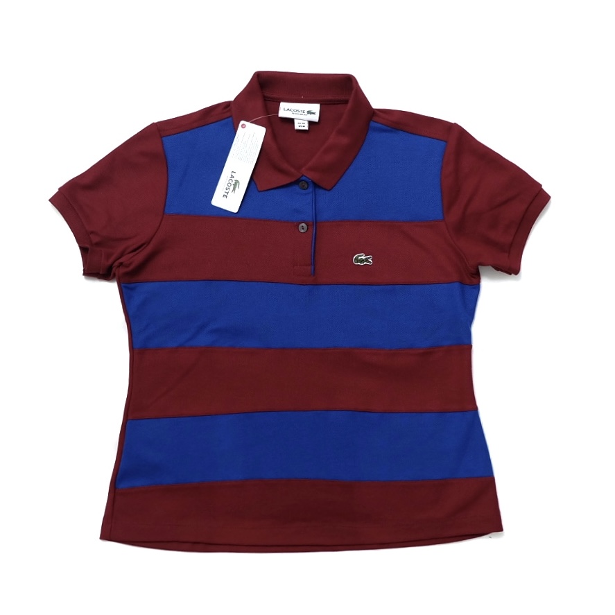 19 Stripes Polo for Women - Maroon-Royal Blue