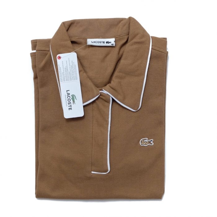 22 Piped Interlock Polo Women - Mocha